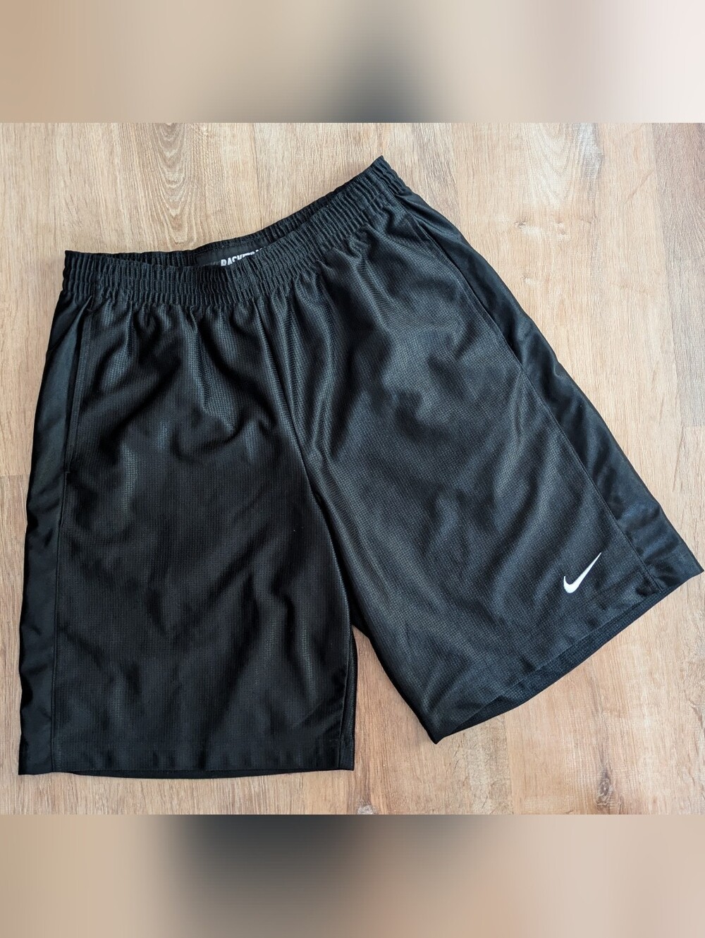 Vintage Y2K Nike Basketball Mens Athletic Satin Black Shorts Size Large